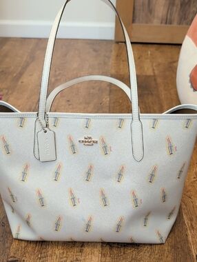 Coach Lipstick Print Tote